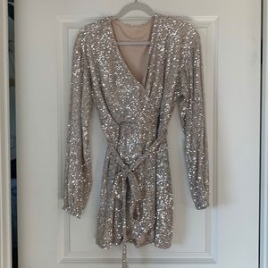 Princess Polly Gold Dancing Queen dress